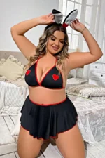 Fantezi Kalpli Mini Etekli Babydoll Gecelik