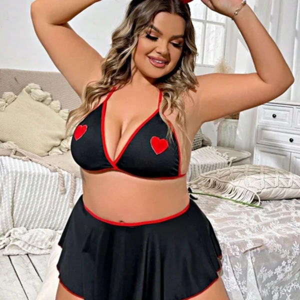 Fantezi Kalpli Mini Etekli Babydoll Gecelik
