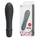 10 Modlu Spiral Desenli Mini Silikon Vibratör (Siyah)