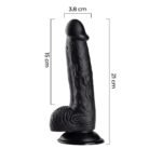 Siyah Vantuzlu Gerçekçi Penis