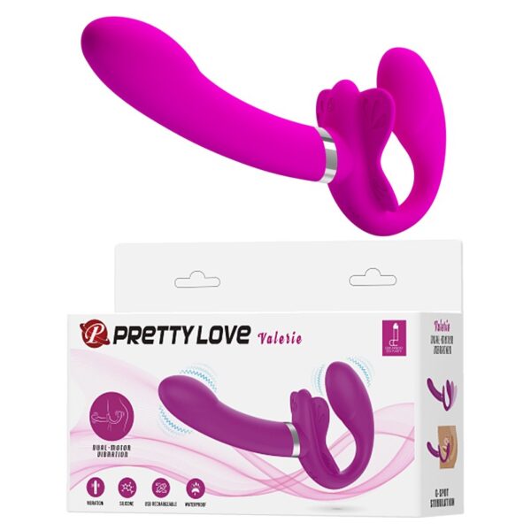 USB Şarjlı Çift Taraflı G-Spot Strapon Vibratör