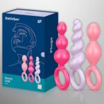 3’lü Anal Plug Seti Farklı Kabartmalar, Farklı Boyutlar (Hipoalerjenik, Su Geçirmez)