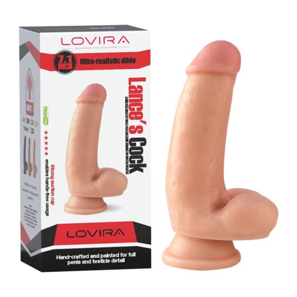 17 Cm Dolgun Realistik Dokulu Vantuzlu Dildo Ten Rengi
