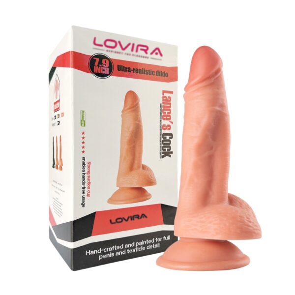 20 Cm Dolgun Realistik Dokulu Vantuzlu Dildo Ten Rengi