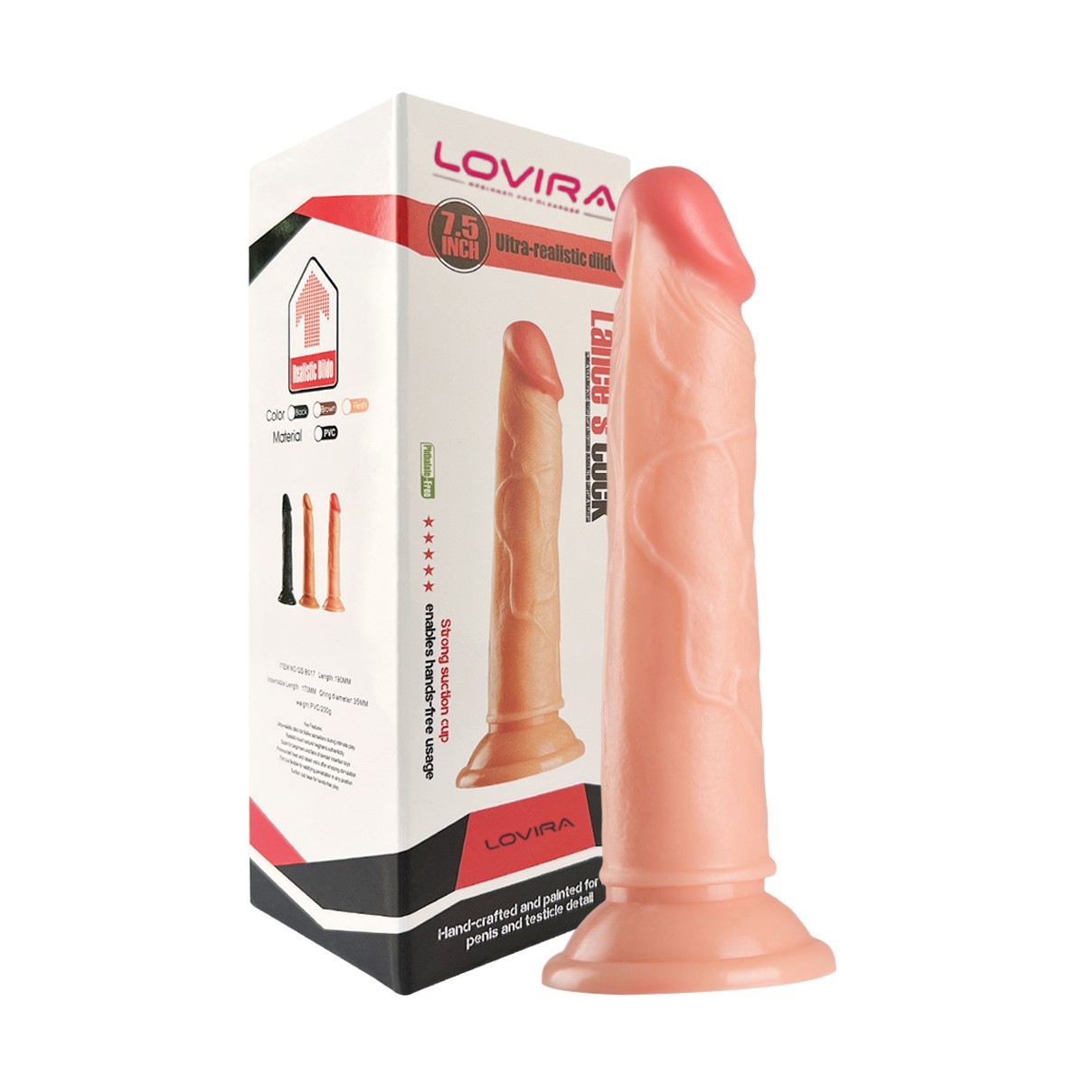 19 Cm Testissiz Realistik Vantuzlu Dildo 19 Cm Testissiz Realistik Vantuzlu Dildo