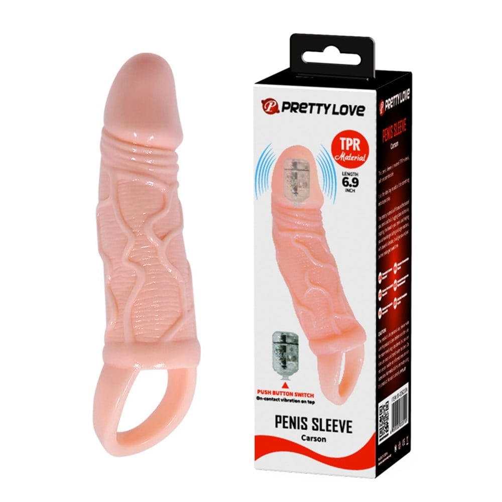 3 Cm Dolgulu Titreşimli Damarlı Penis Kılıfı 3 Cm Dolgulu Titreşimli Damarlı Penis Kılıfı