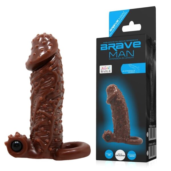 4 Cm Uzatmalı Titreşimli Tırtıklı Testis Halkalı Penis Kılıfı