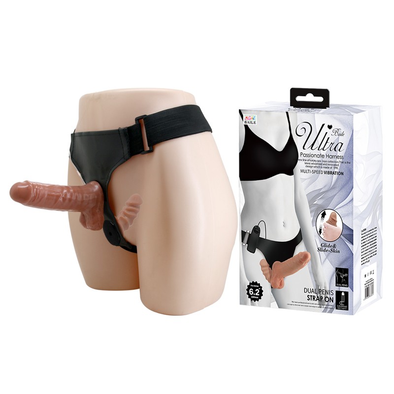 Çift Taraflı Titreşimli Belden Bağlamalı Strapon Dildo Çift Taraflı Titreşimli Belden Bağlamalı Strapon Dildo