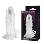 Titreşimli Tırtıklı Uzatmalı Penis Kılıfı