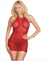 Büyük Beden Kırmızı Fantezi Çekici Tül Babydoll