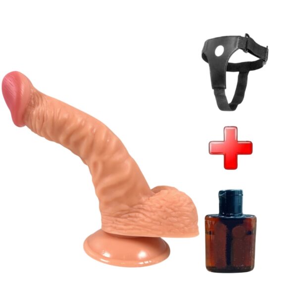 19 Cm Ultra Gerçekçi Belden Bağlamalı Dildo Penis