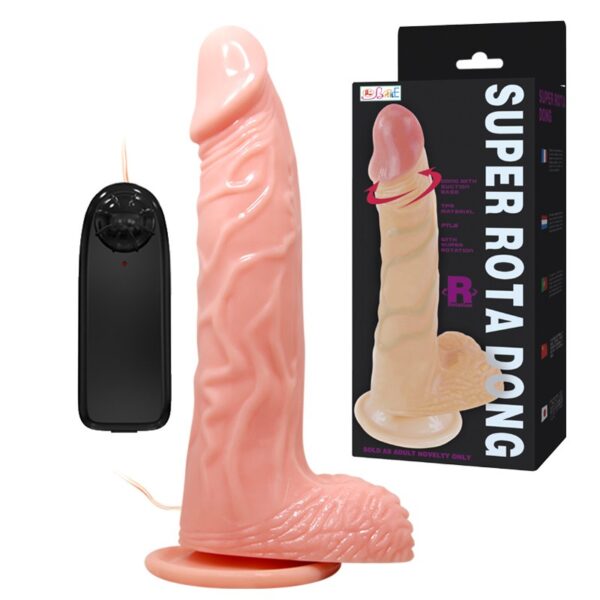 20,5 Cm Döner Başlı Vantuzlu Realistik Titreşimli Dildo