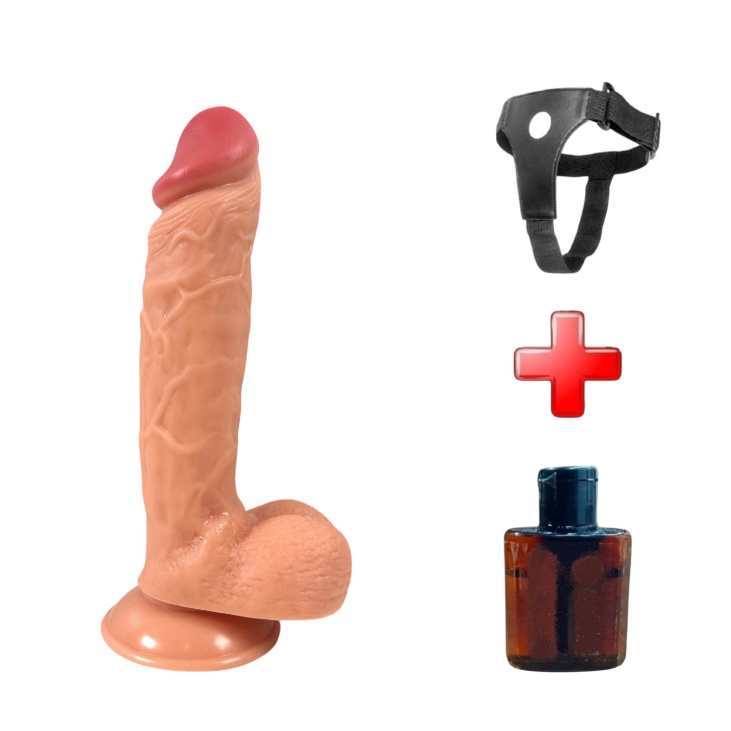 23 Cm Gerçekçi Dokulu Ten Rengi Belden Bağlamalı Vantuzlu Dildo Penis 23 Cm Gerçekçi Dokulu Ten Rengi Belden Bağlamalı Vantuzlu Dildo Penis
