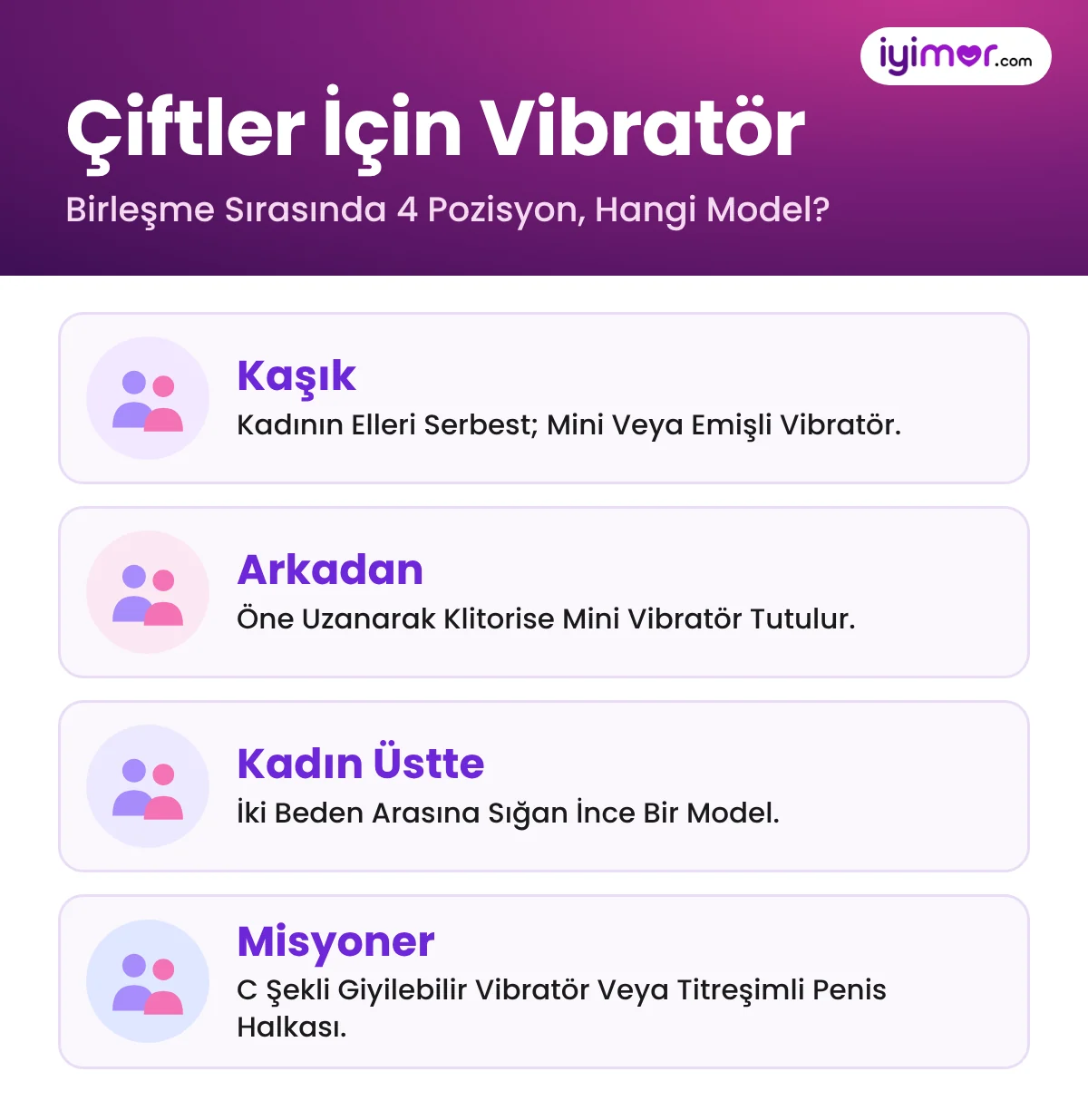 Çiftler İçin Vibratör: Kaşık, Arkadan, Kadın Üstte Ve Misyoner Pozisyonunda Hangi Vibratör Kullanılır