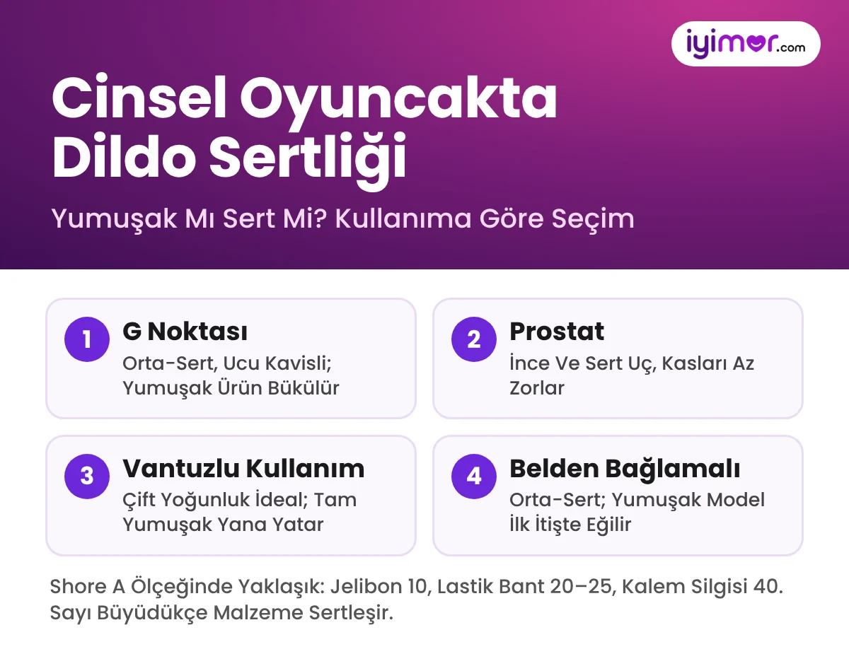 Dildo Sertliği: G Noktası Ve Prostat İçin Orta-Sert, Vantuzlu Kullanımda Çift Yoğunluklu, Belden Bağlamalıda Eğilmeyen Gövde