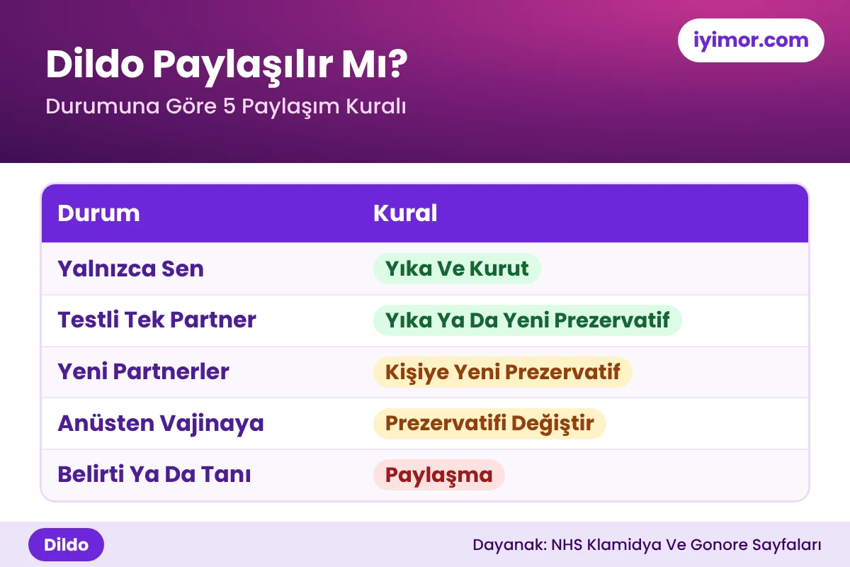 Dildo Paylaşılır Mı: Tek Kullanıcı, Sabit Partner, Yeni Partner, Anal Vajinal Geçiş Ve Tanı Durumunda Kurallar Tablosu
