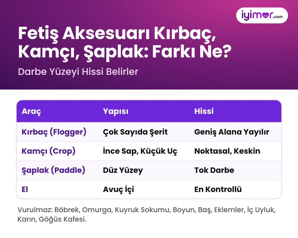 Kırbaç, Kamçı Ve Şaplak Farkı: Fetiş Aksesuarlarının Yapısı, Hissi Ve Vurulmaması Gereken Bölgeler