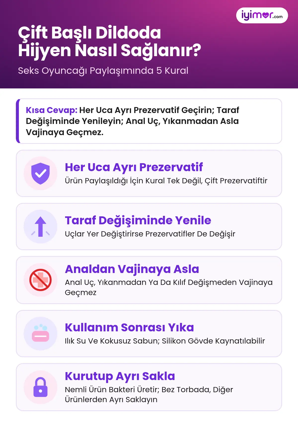 Çift Başlı Dildo Hijyeni Nasıl Sağlanır: Prezervatif, Yıkama Ve Saklama İçin 5 Temel Kural