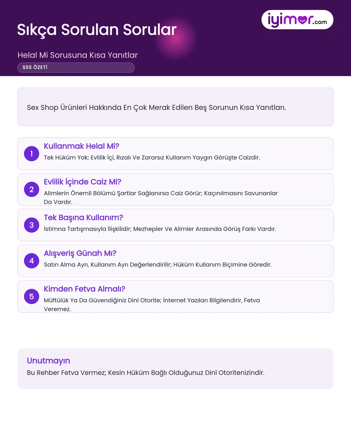 Sex Shop Ürünleri Helal Mi Sorusuna Dair Sıkça Sorulan Soruların Özeti