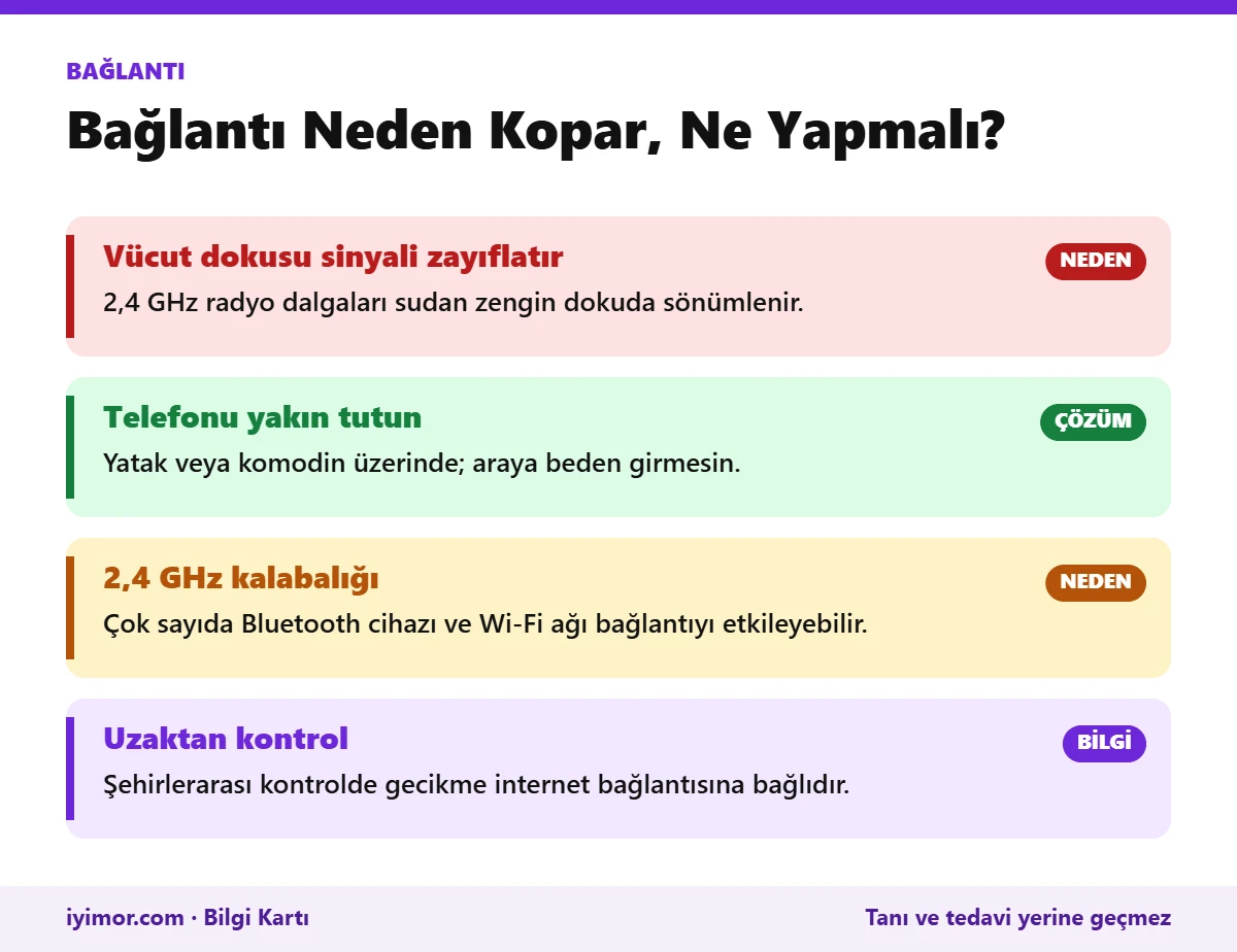 Telefon Kontrollü Vibratörde Bluetooth Bağlantı Kopması Ve Gecikmenin Nedenleri İle Çözüm Önerileri