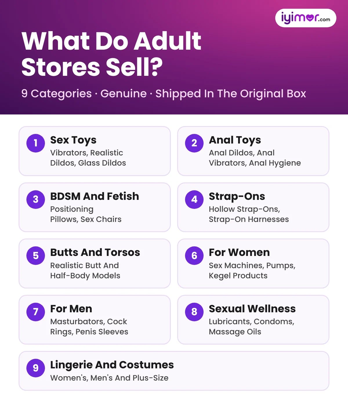 What Do Adult Stores Sell? Vibrators, Dildos, Anal Toys, Strap-Ons, Masturbators, Cock Rings, Lubricants And Lingerie