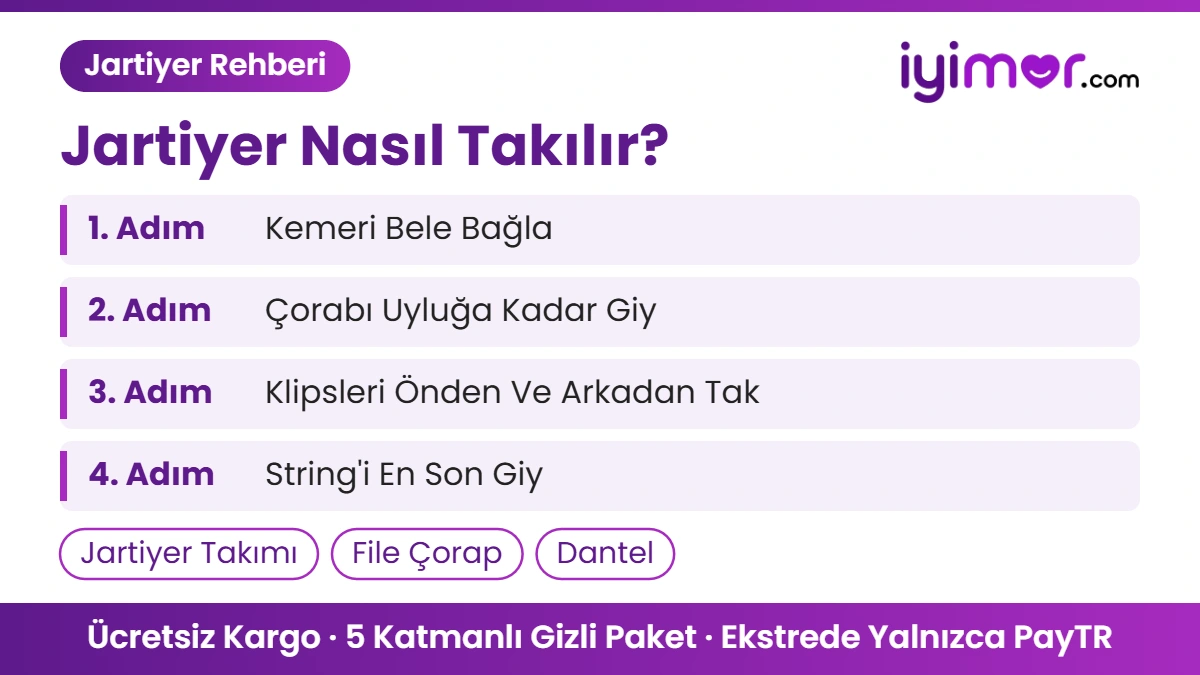 Sex Shop Jartiyer Takımı: Jartiyer Nasıl Takılır, Kemer, Çorap, Klips Ve String Sırası