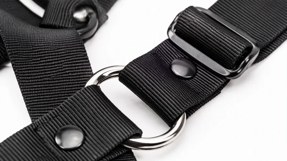 Pegging İçin Harness O-Ring Dildo Uyumu: Siyah Ayarlanabilir Kemer Ve Metal O-Ring Halkası