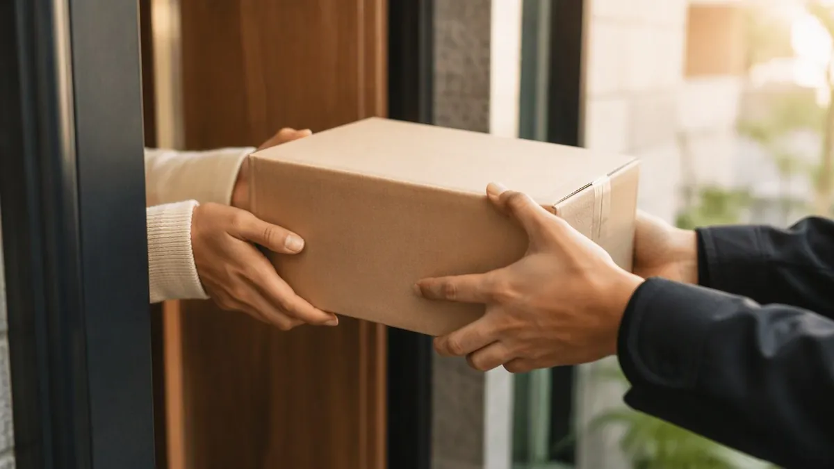 Seks Shop Siparişi Kaç Günde Gelir: Kapıda Kargo Görevlisinden Teslim Alınan Düz Koli