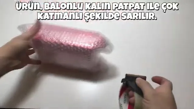 Sex Shop Gizli Paketleme: Hediye Paketindeki Ürün Kalın Patpatlı Ambalaja Sarılıp Koli Bandıyla Kapatılıyor