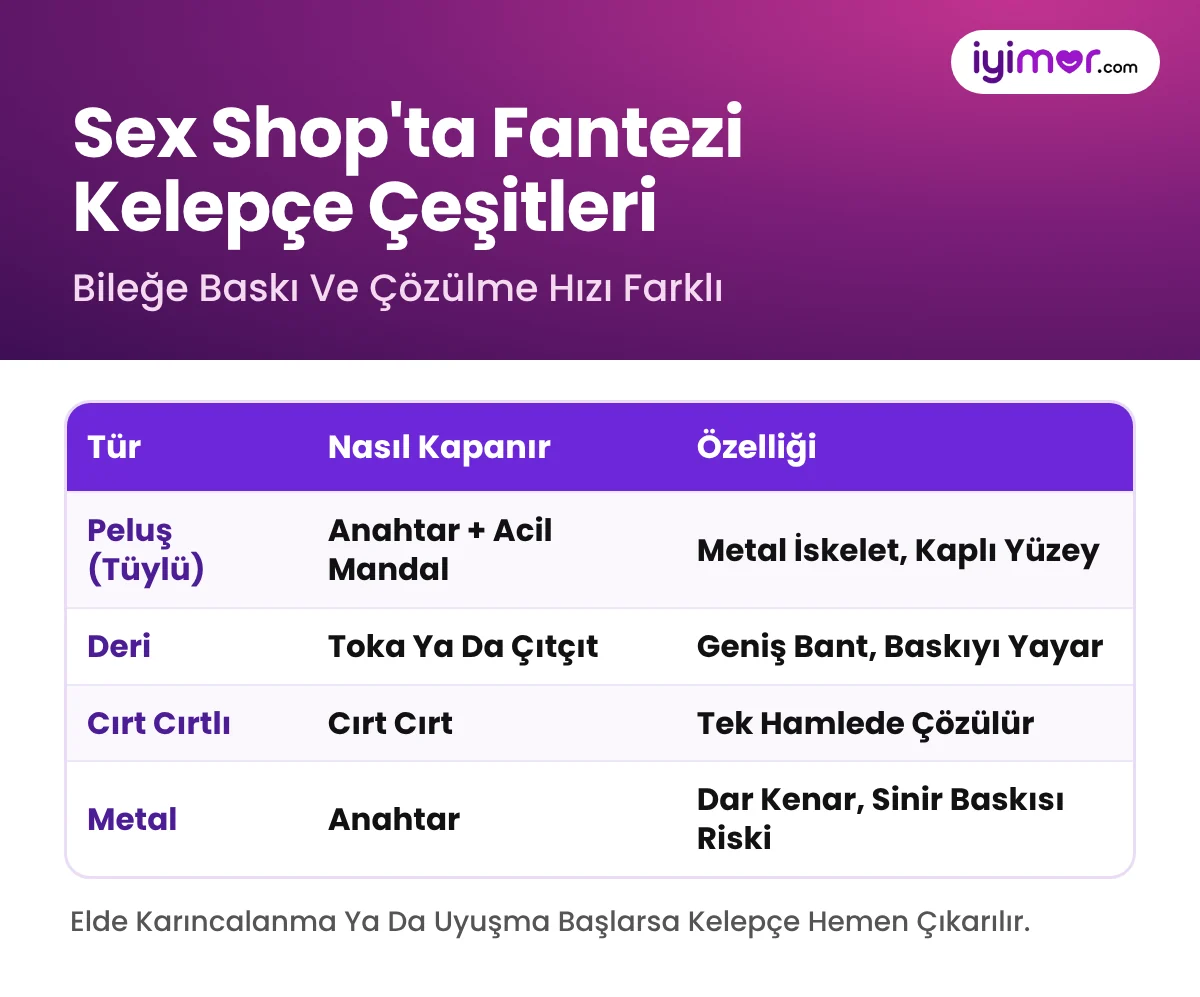 Peluş Kelepçe Mi Deri Kelepçe Mi: Sex Shop'ta Fantezi Kelepçe Çeşitleri, Kapanma Şekli Ve Bileğe Baskı Farkı