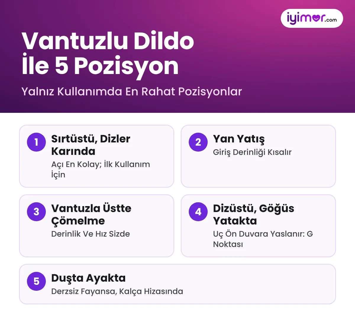 Dildo Pozisyonları: Sırtüstü, Yan Yatış, Vantuzlu Dildoyla Üstte Çömelme, Dizüstü G Noktası Ve Duşta Ayakta